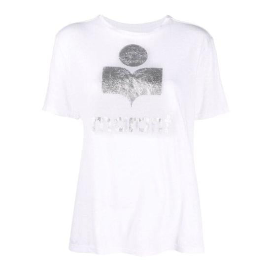 Relaxed-Fit Linen Tee with Bold Graphic Print