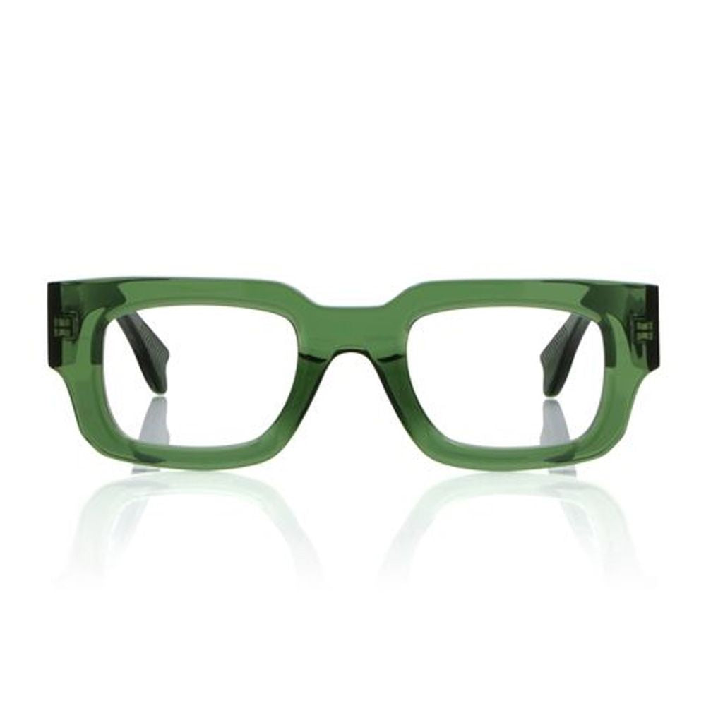 Concept Eyewear Mk263 Geometric Transparent Green Acetate Eyewear