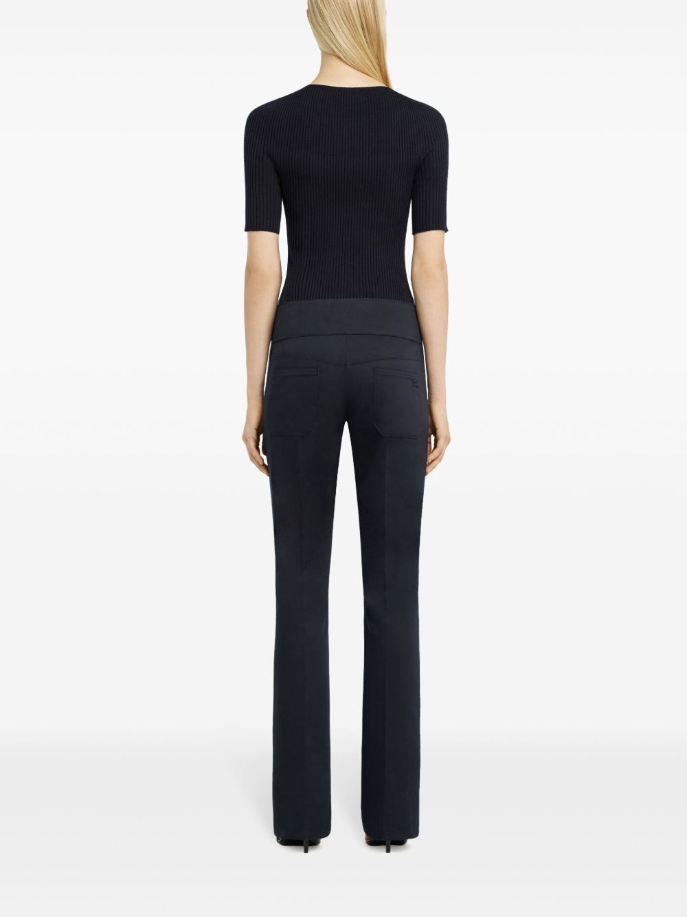 Fine Ribbed Short Sleeve Sweater