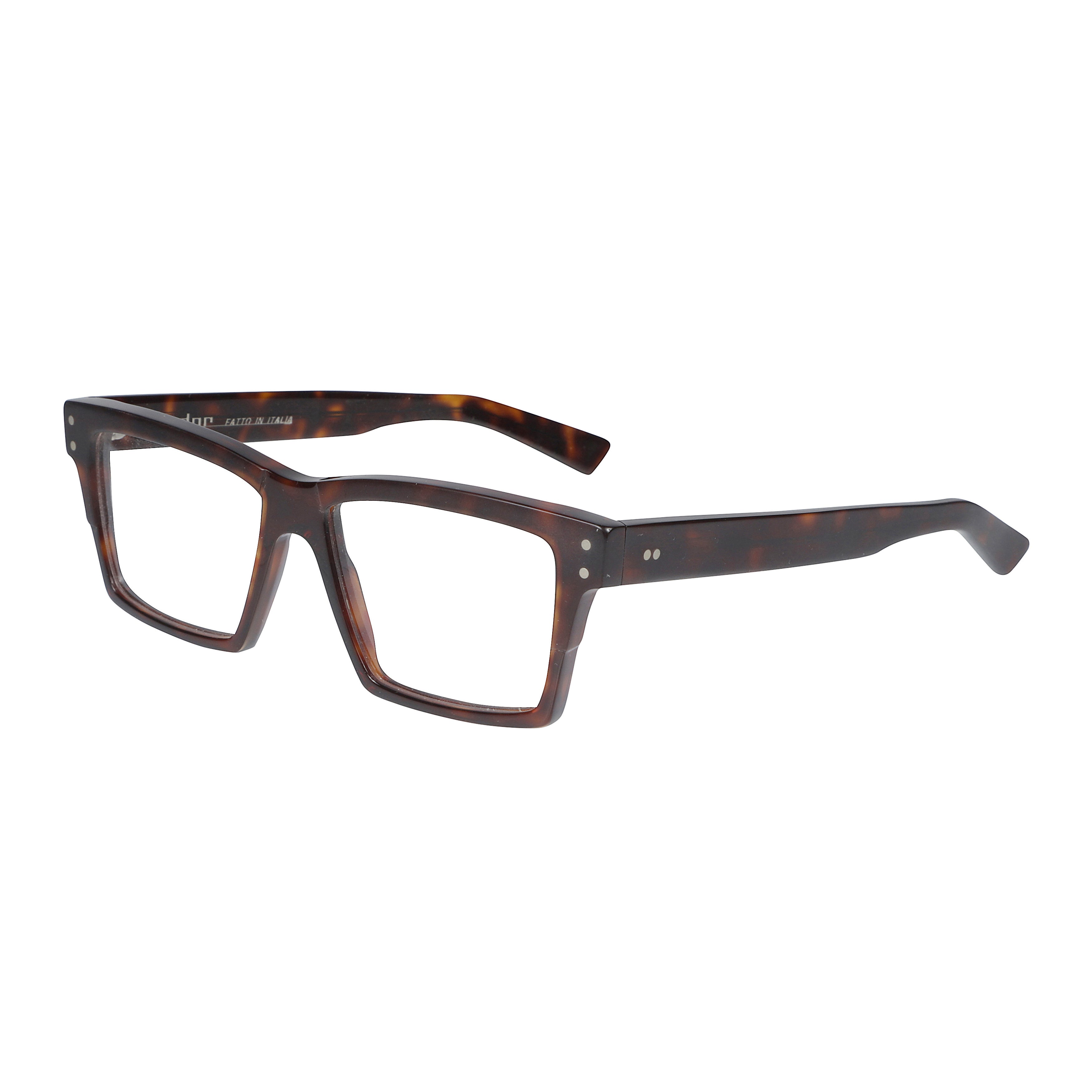 Kirk Rectangular Tortoiseshell Eyeglasses with Metallic Accents