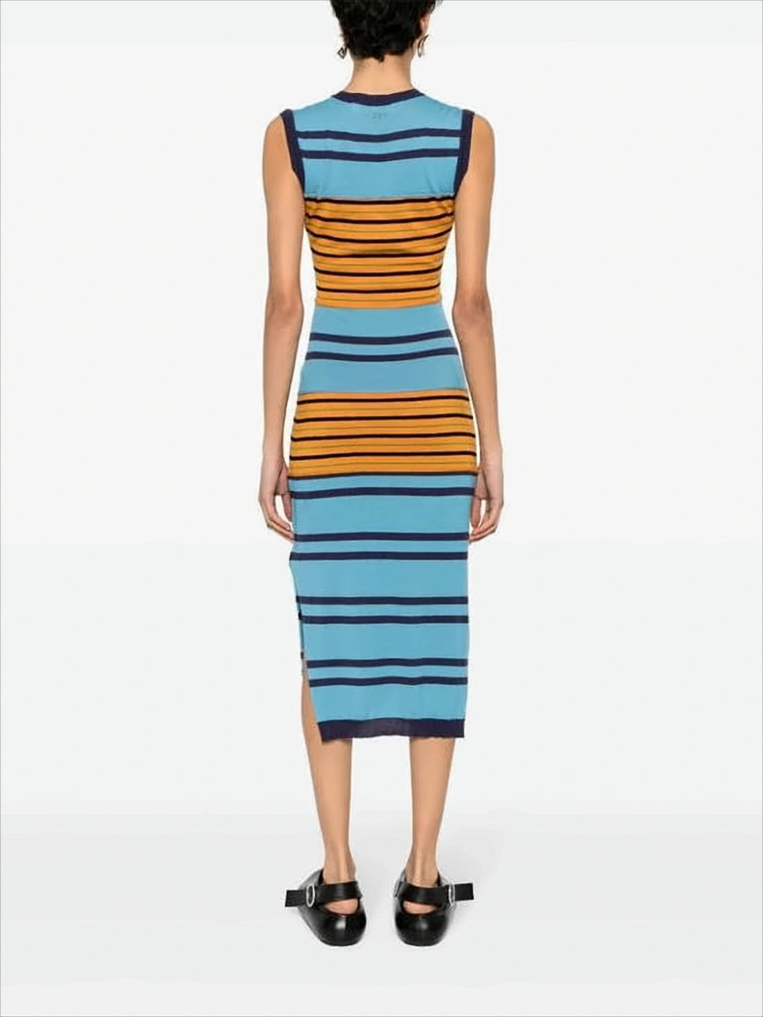 Fitted Striped Midi Dress