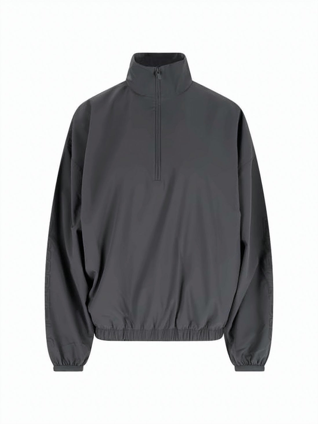 Black Turtleneck Pullover with Half-Zip Closure