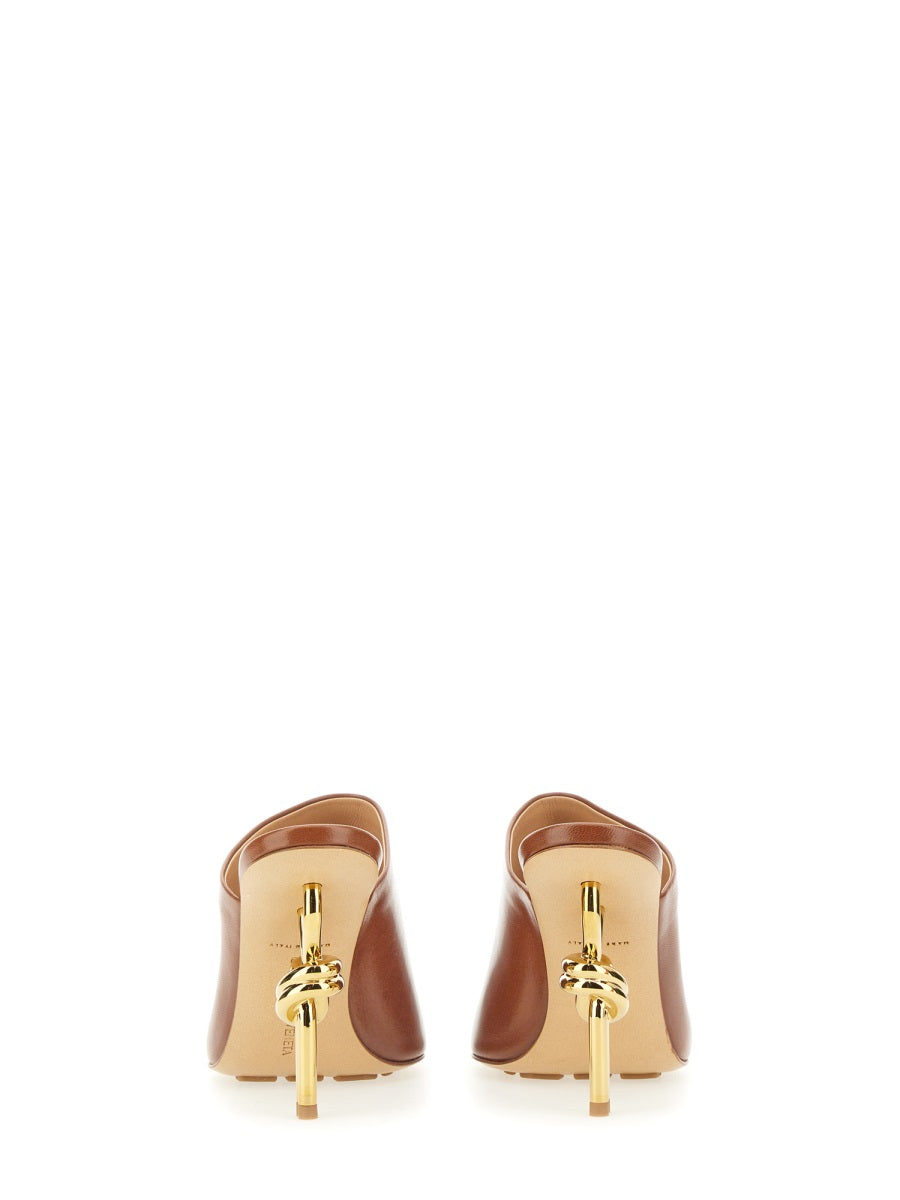 Mule-Style Shoe with Distinctive Knot Detail
