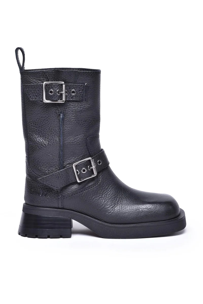 Black Biker Ankle Boots