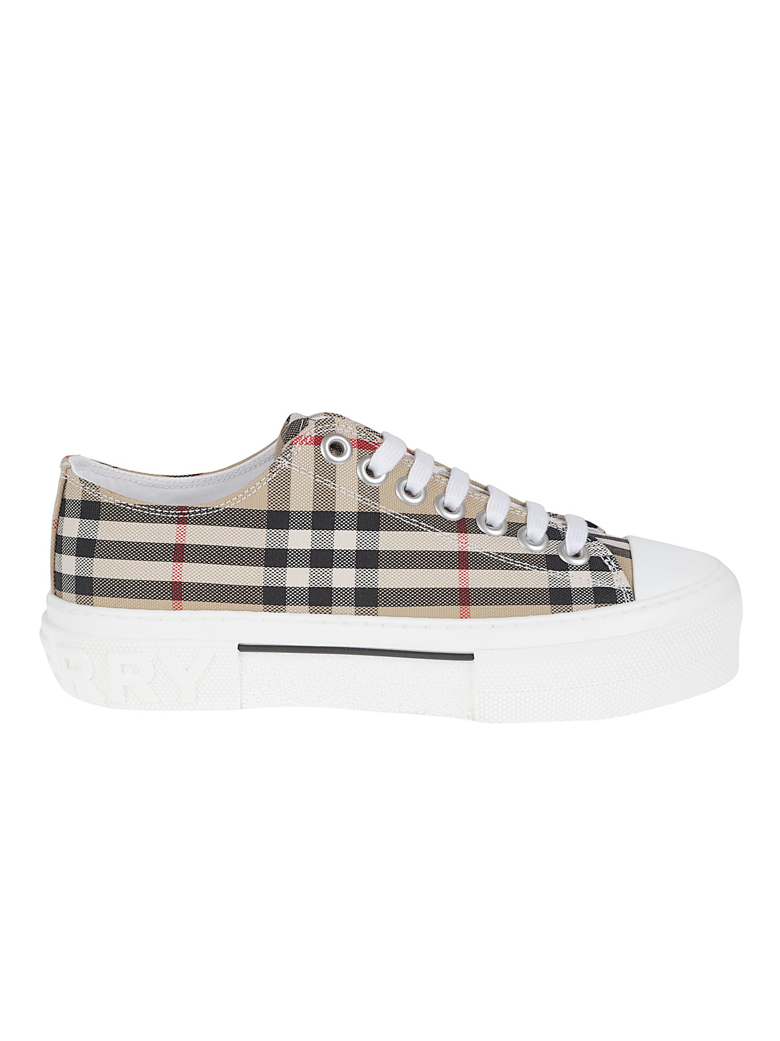 Classic Checkered Low-Top Sneakers with Embossed Branding
