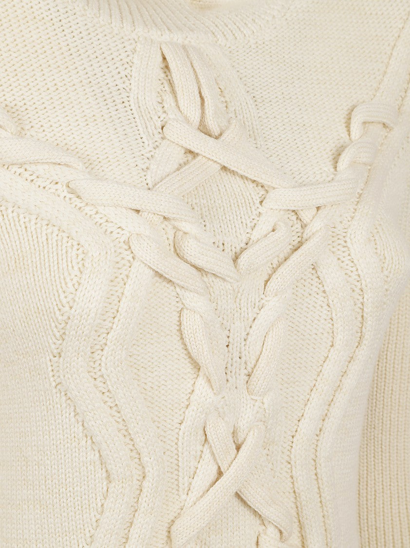 High Collar Beige Dress