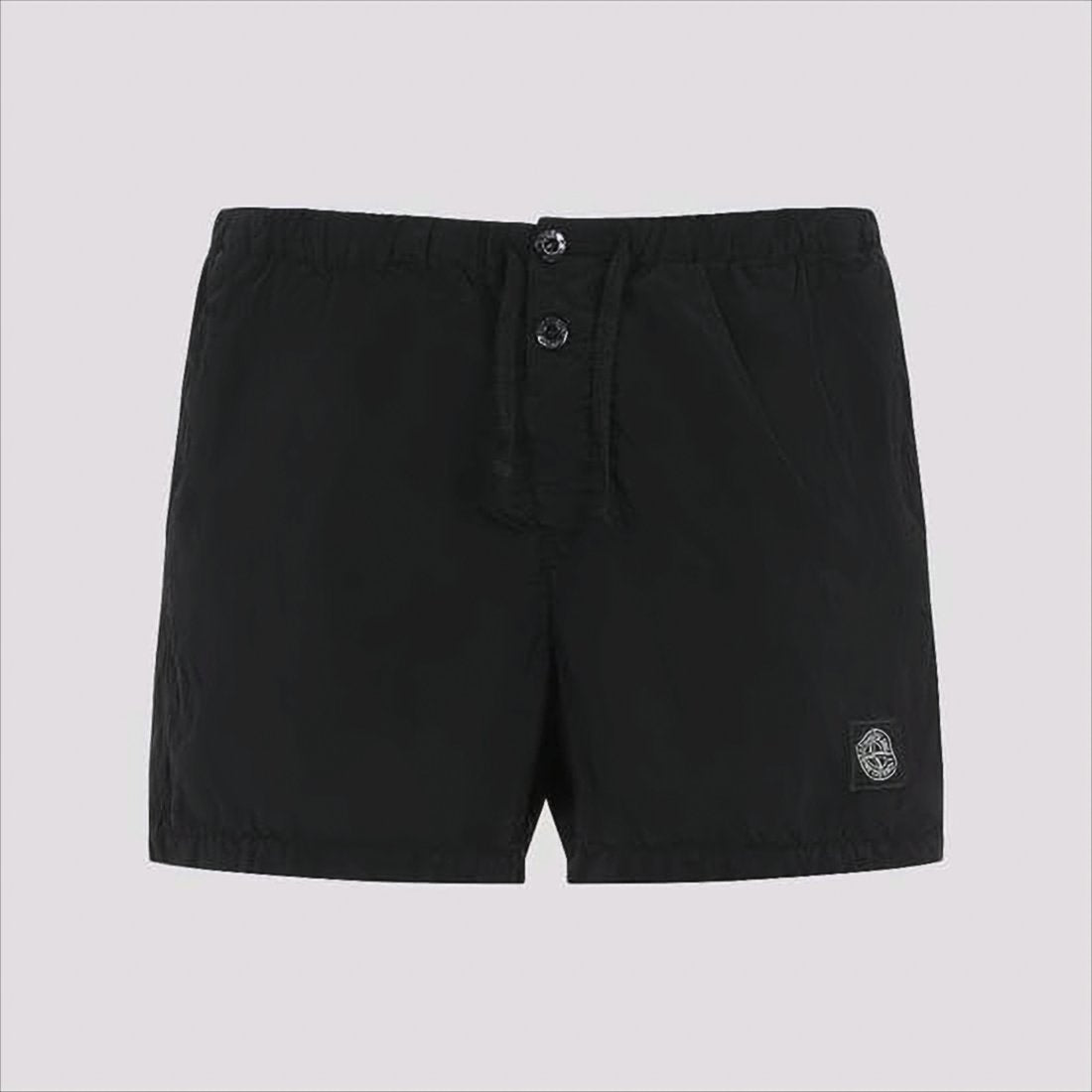 Lightweight Black Polyamide Shorts