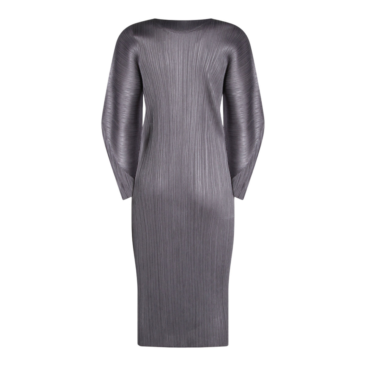 Midi Dress with Pleated Shimmering Texture