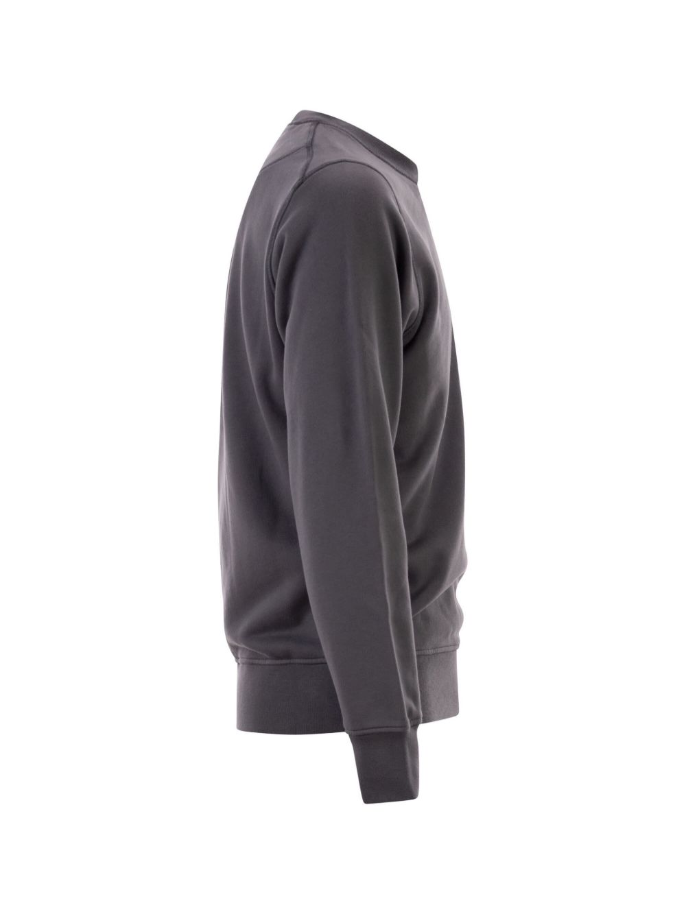 Garment-Dyed Sweatshirt With Ribbed Crewneck