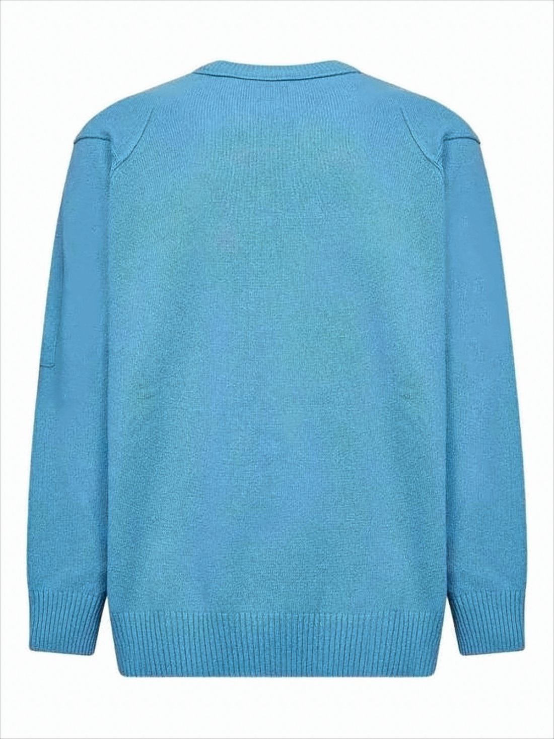 Lens Detail Crewneck Sweater in Soft Wool-Polyamide Blend