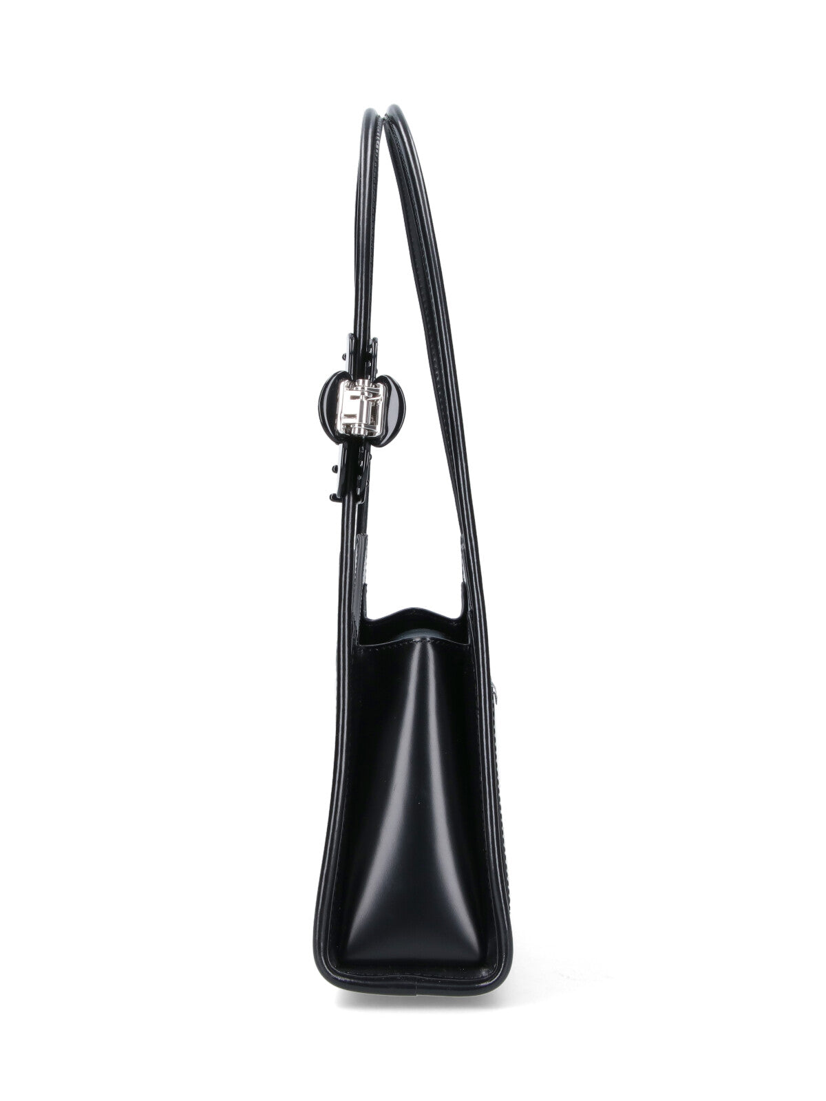 Black The Claw Clip Leather Bag