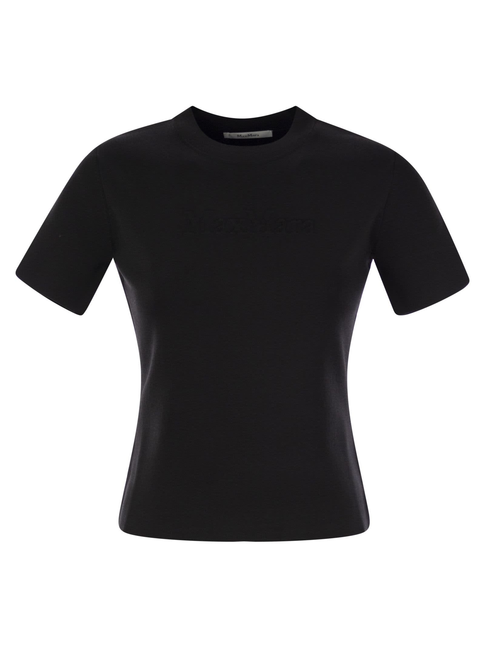 Fitted Short-Sleeved Sweater with Round Neckline