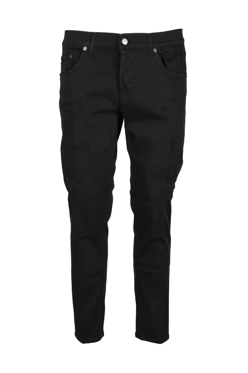 Tapered Slim Fit Black Denim Jeans