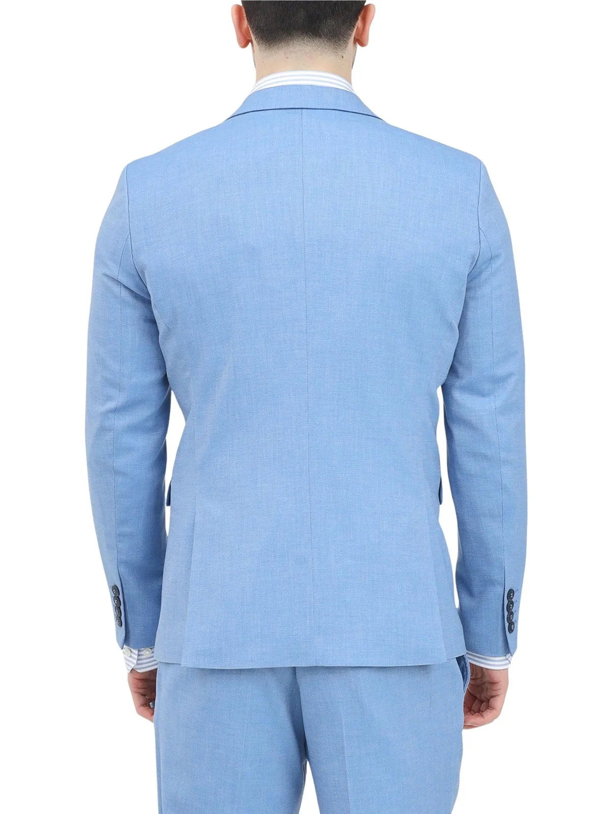 Light Blue Polyester Wool Viscose Jacket