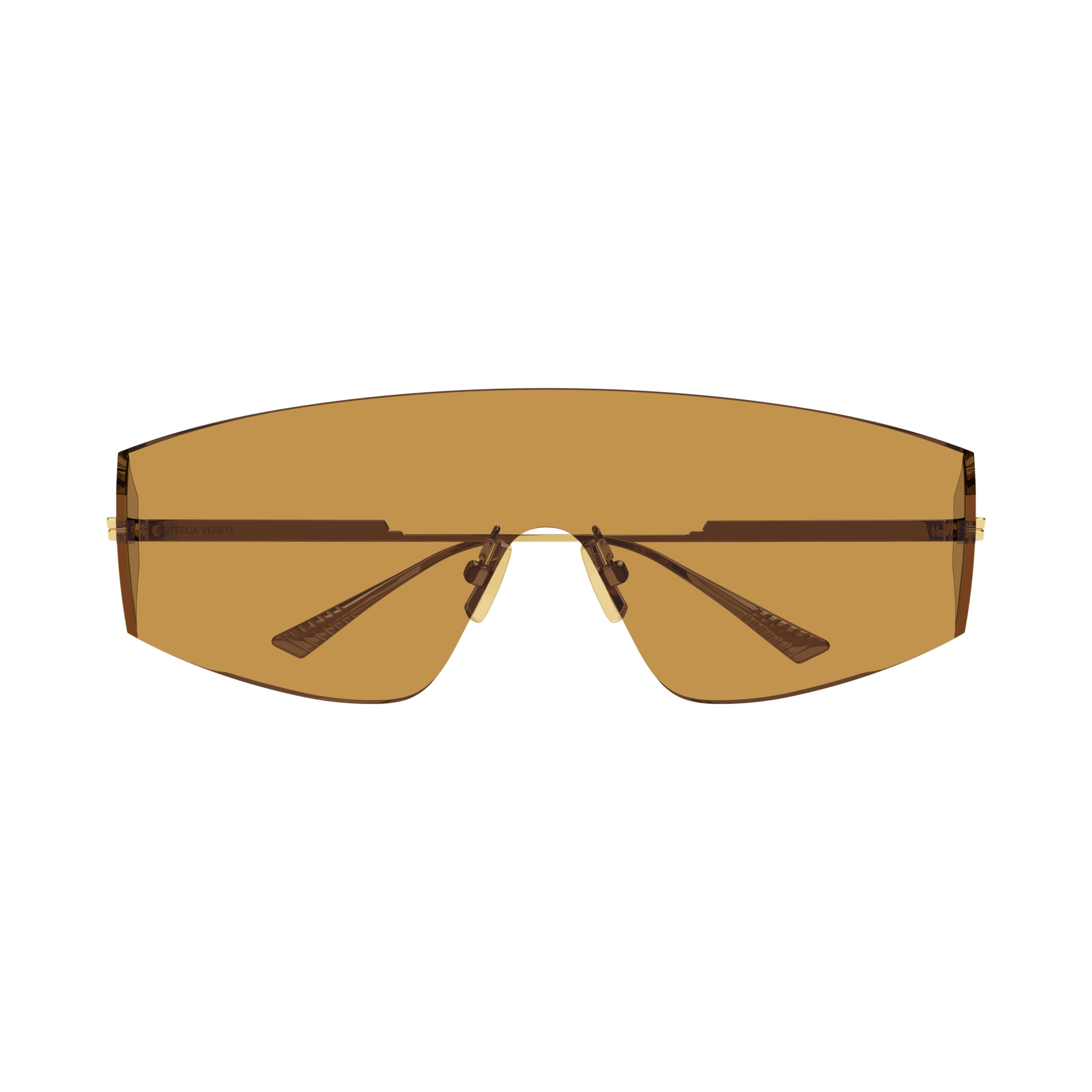 Bv1299s Shield-Style Sunglasses with Gold-Tone Temples