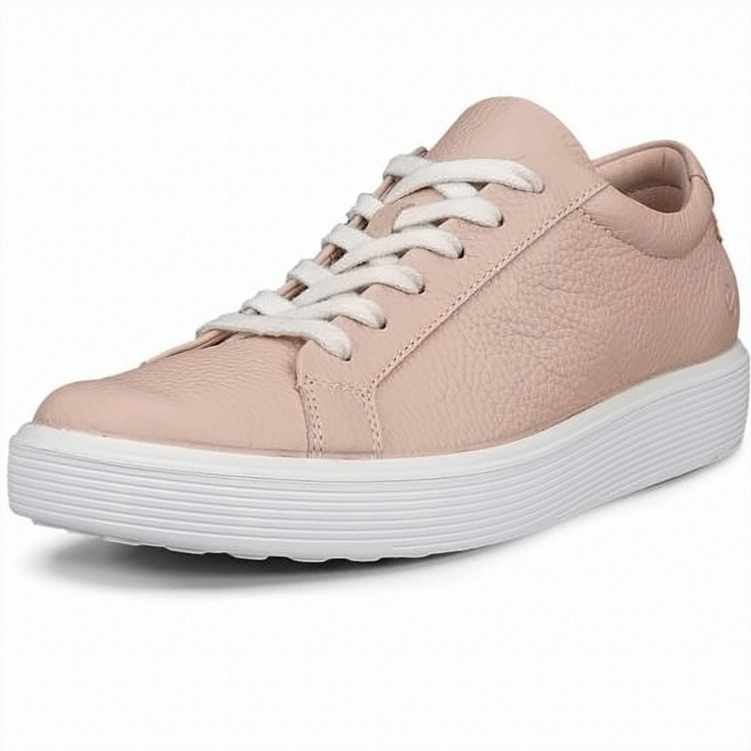 Textured Leather Low-Top Sneakers with Ridged Rubber Sole