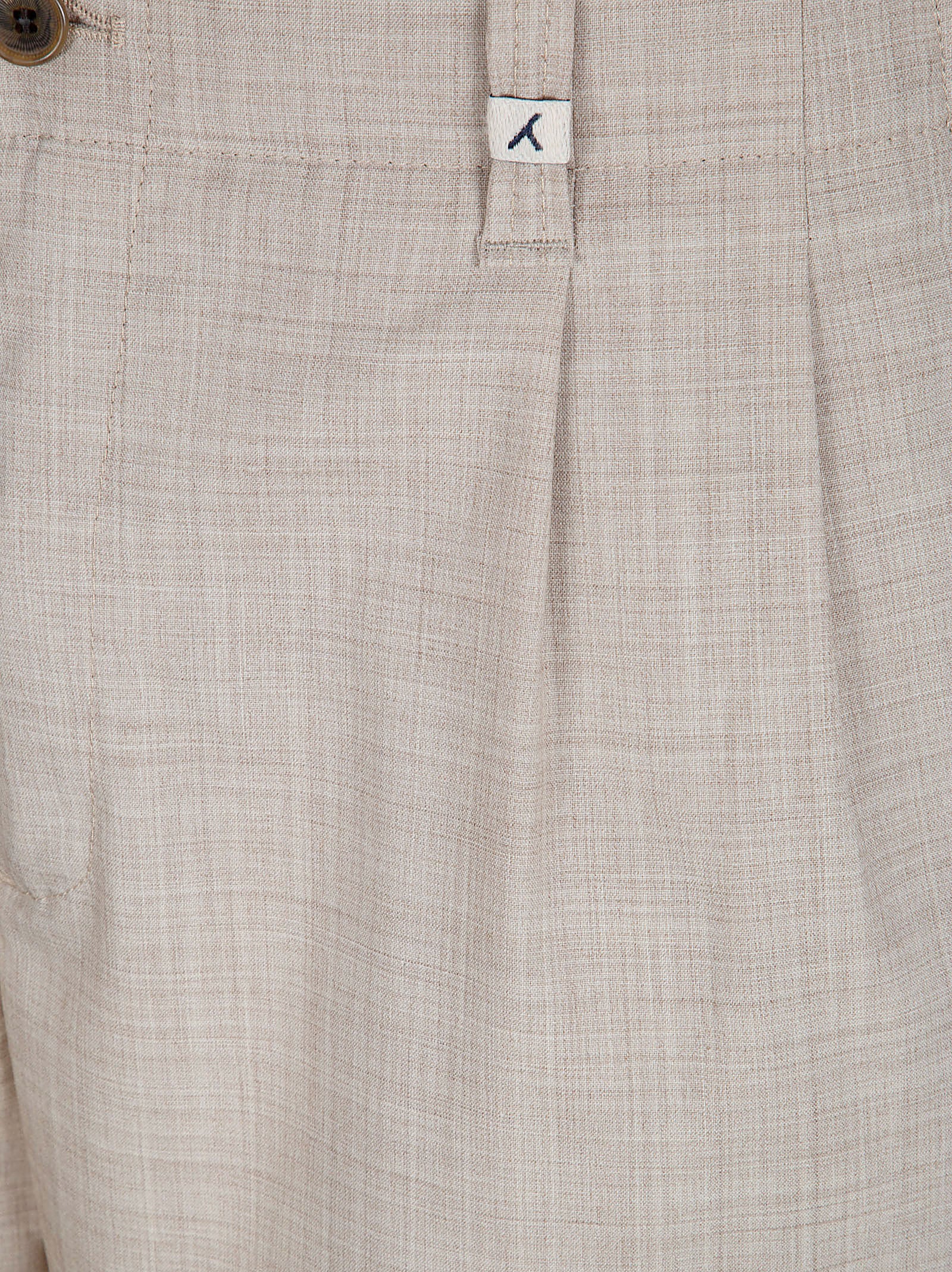 Straight-Leg Trousers with Pleat Detail and Classic Waistband