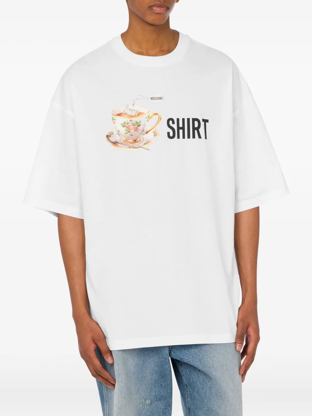 White Regular Fit T-Shirt With Crew Neckline
