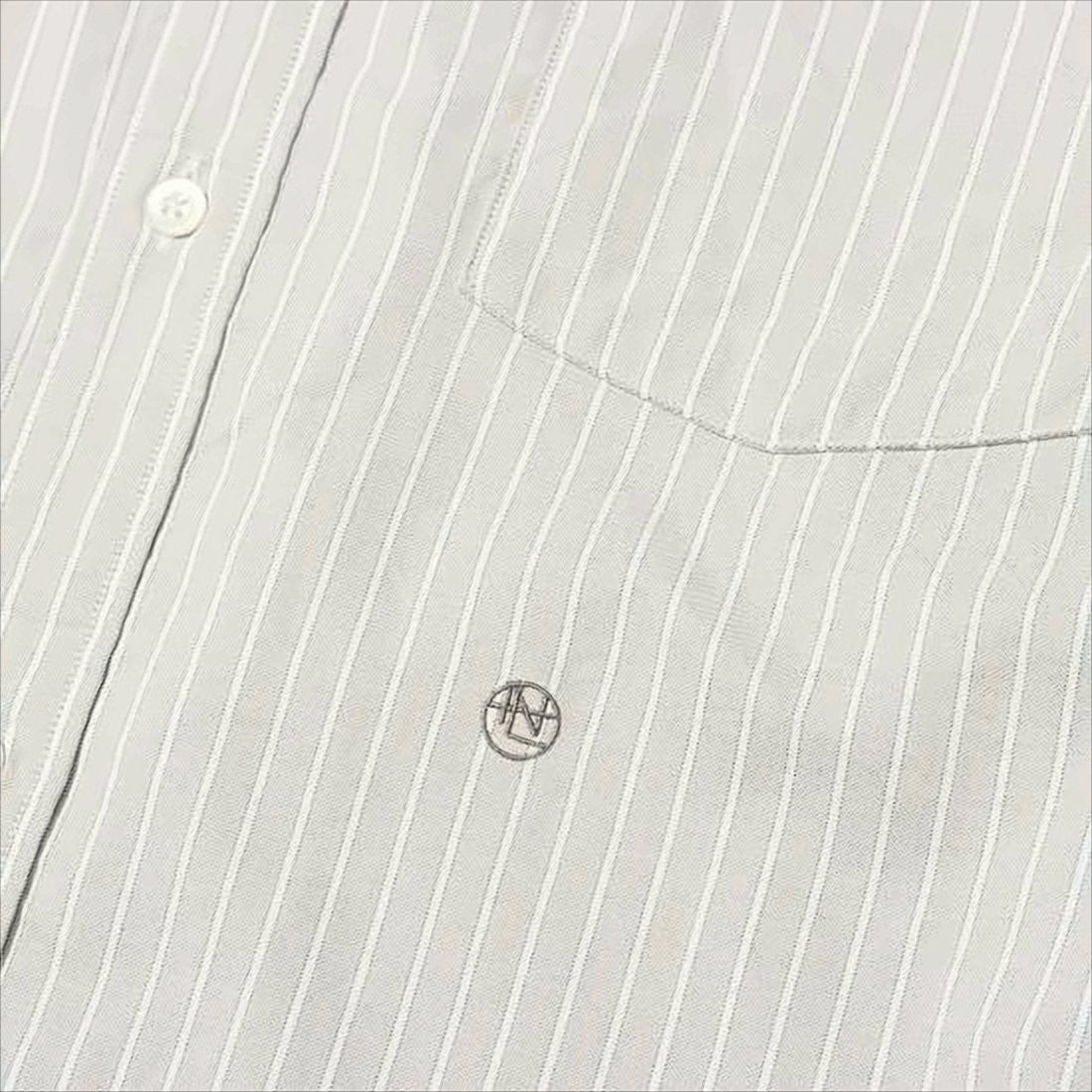 Vertical Stripe Long-Sleeve Shirt with Classic Collar