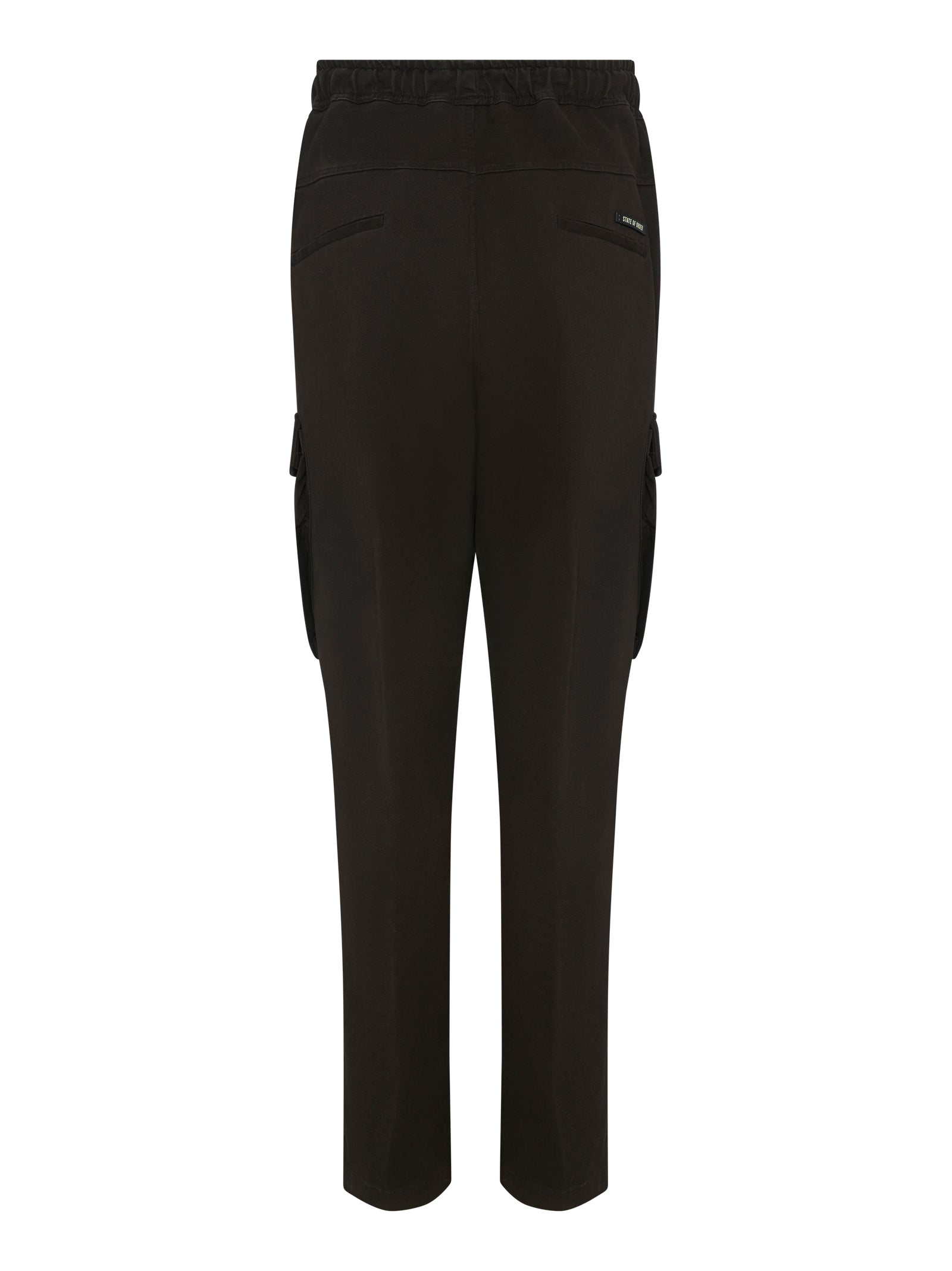 Wide-Fit Brown Trousers With Cargo Pockets