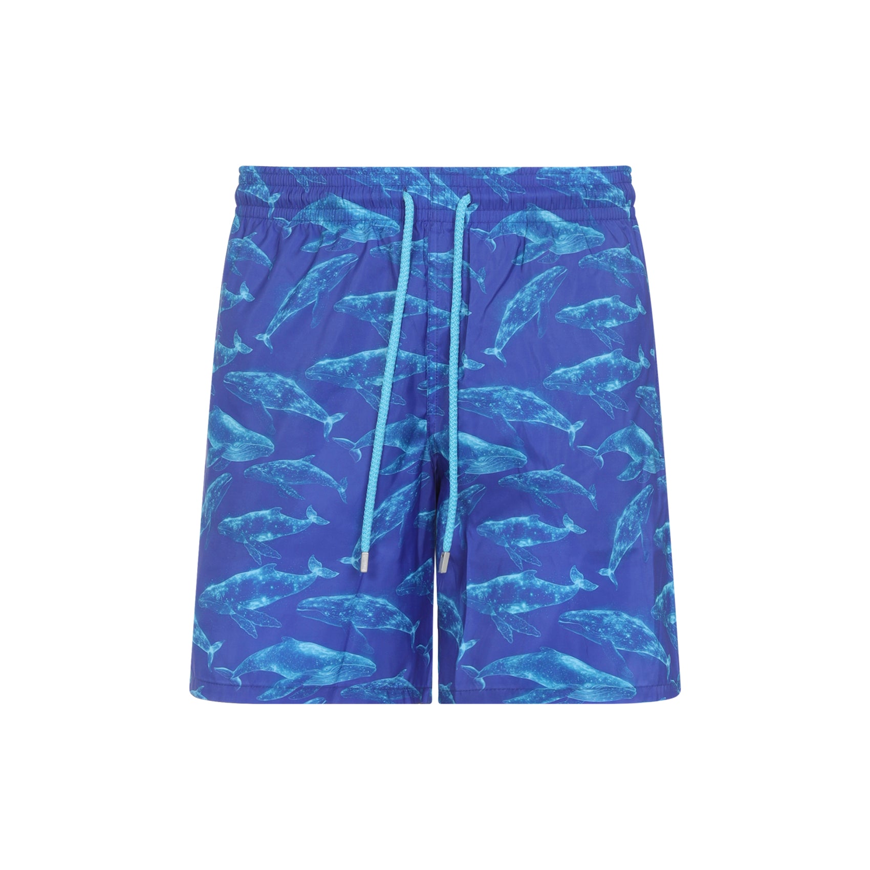 Whale-Pattern Swim Shorts in Recycled Polyamide