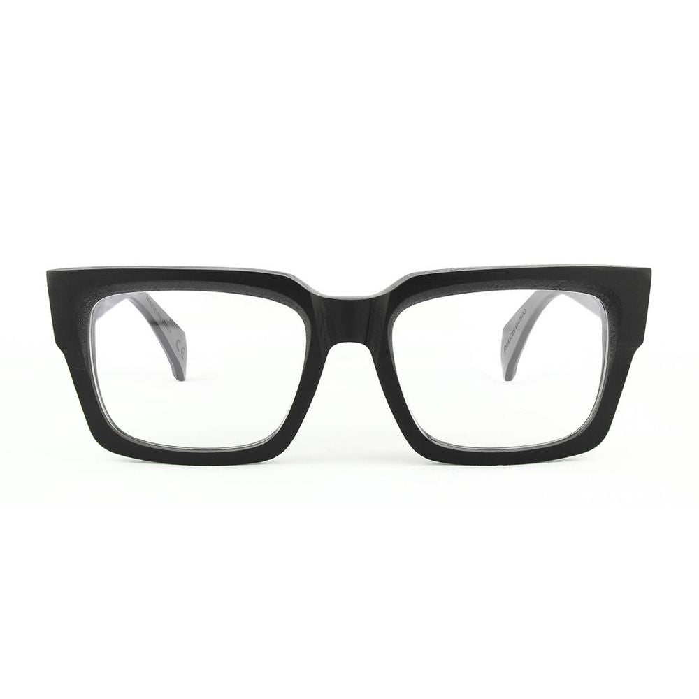 Arthur Rough Rectangular Black Acetate Eyewear