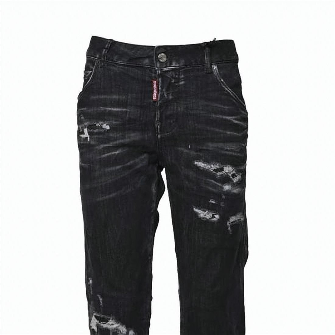 Distressed Slim-Fit Denim Pants