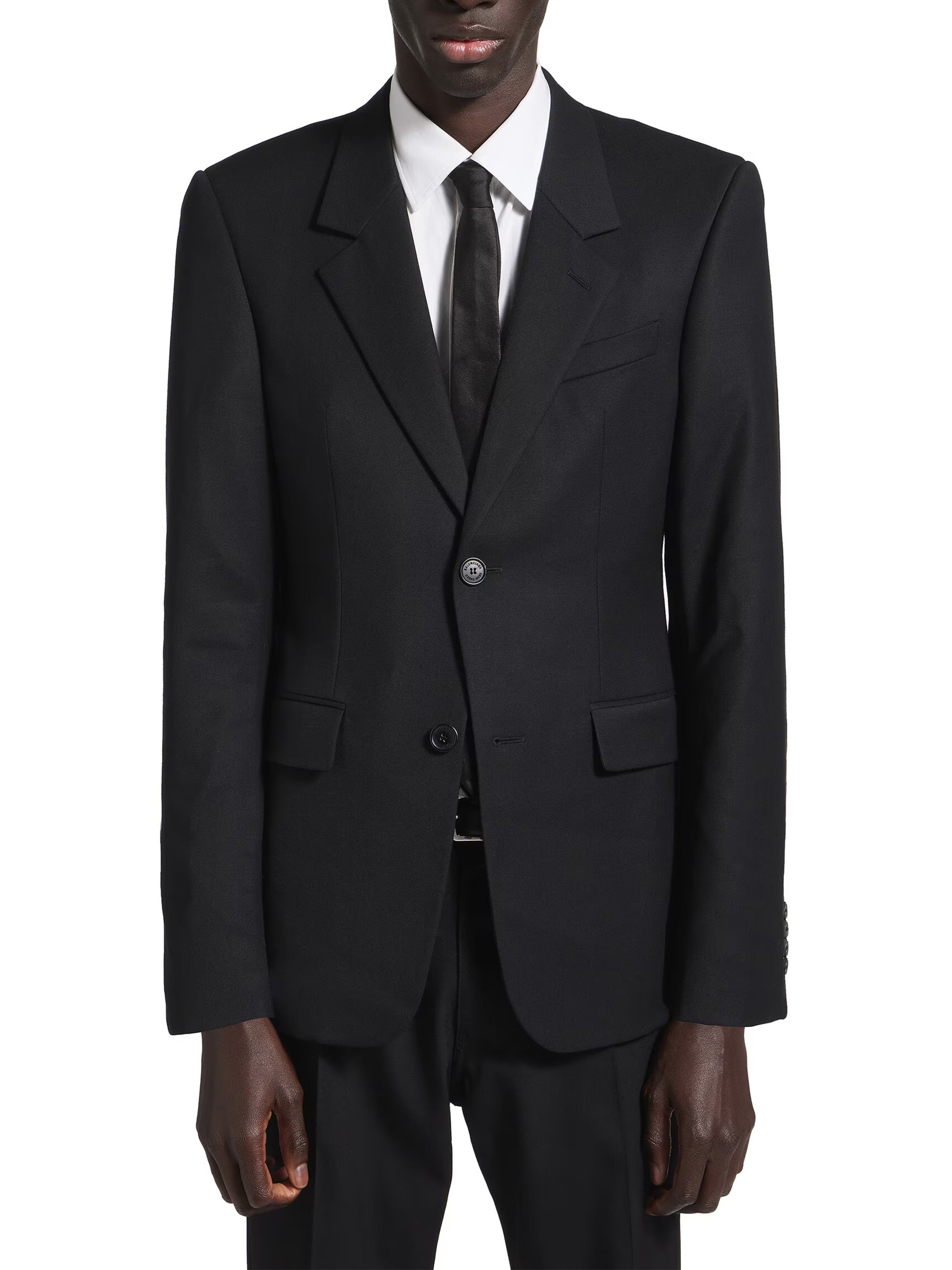 Dark Standard Tailored Structured Wool Jacket