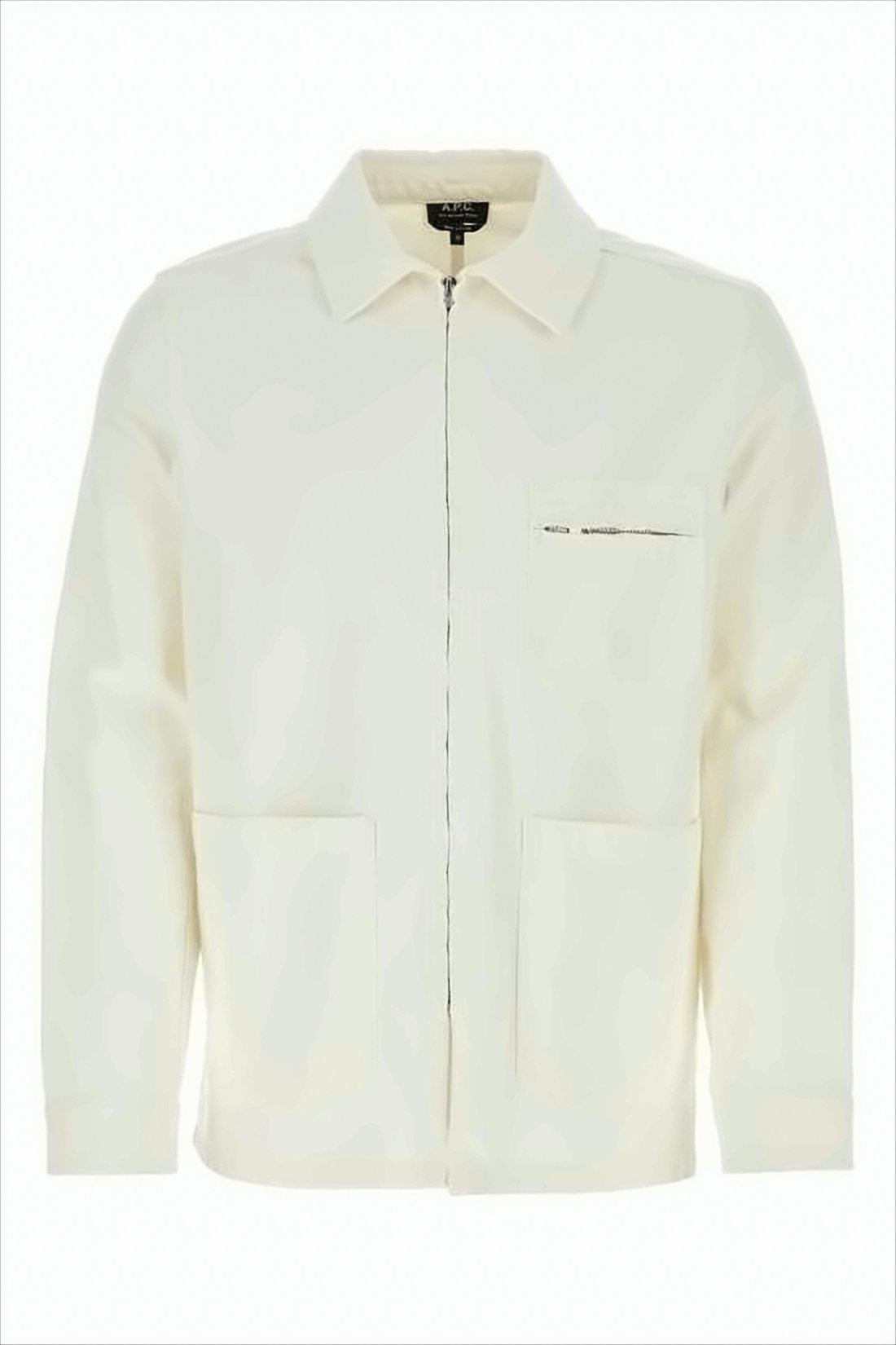 Boxy White Jacket with Classic Collar