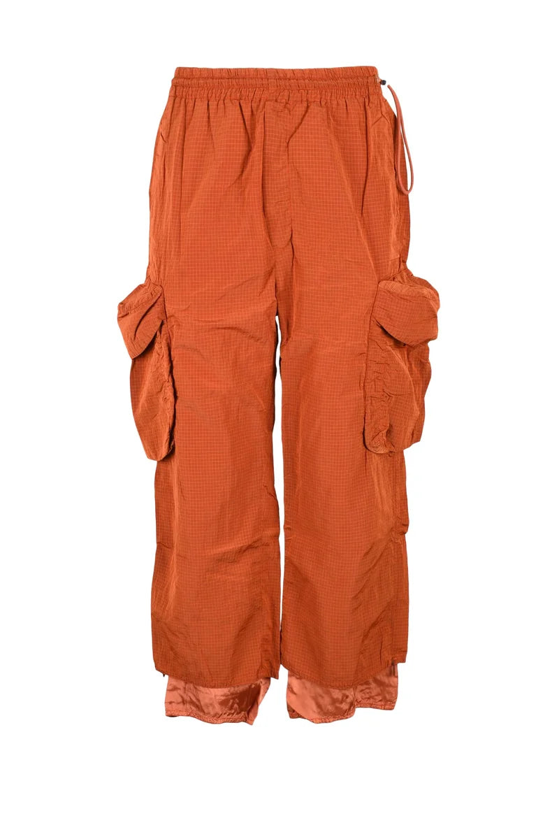 Nylon Track Pants - Brown