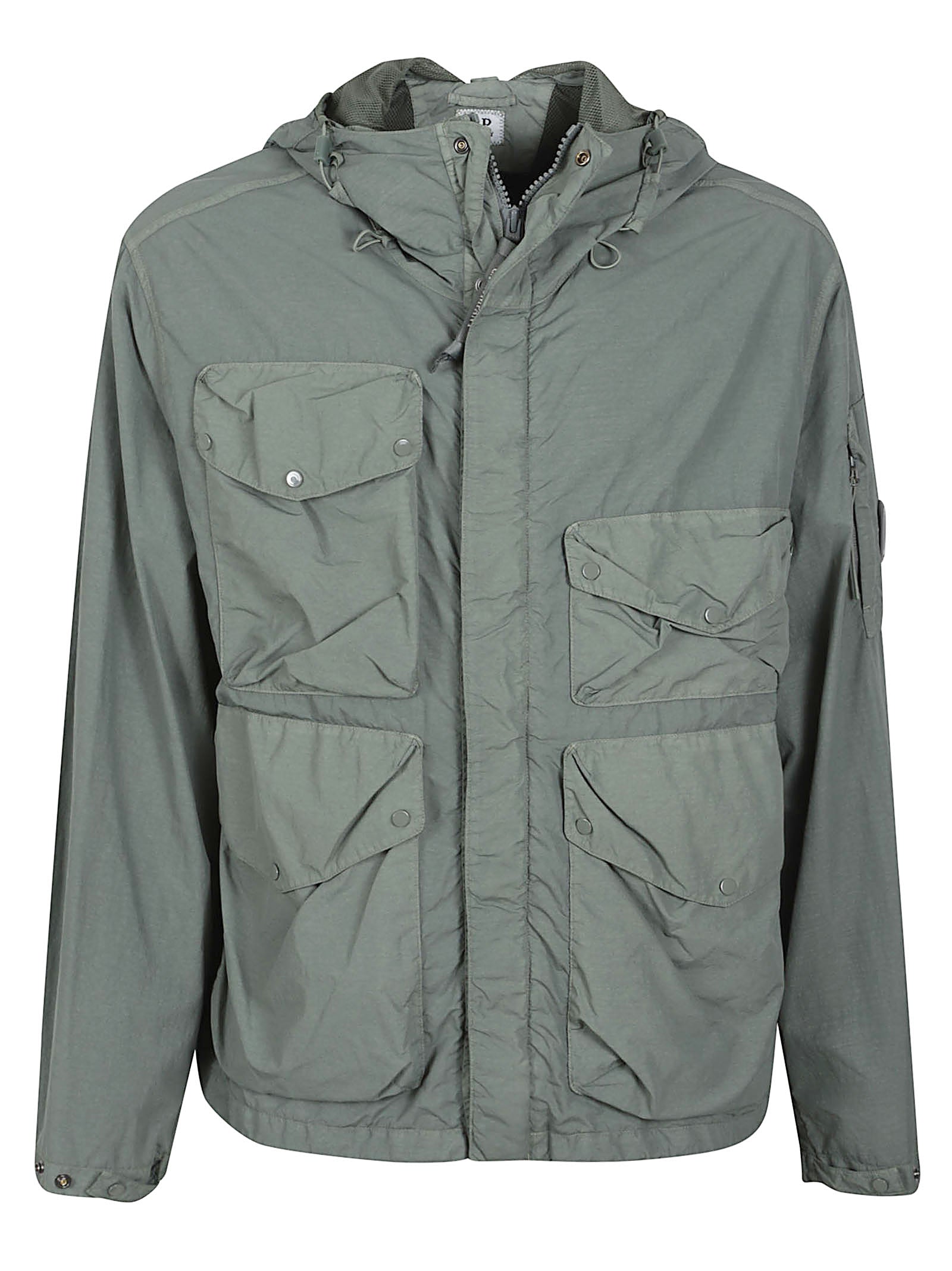 Utilitarian Jacket with Hood and Built-in Goggles
