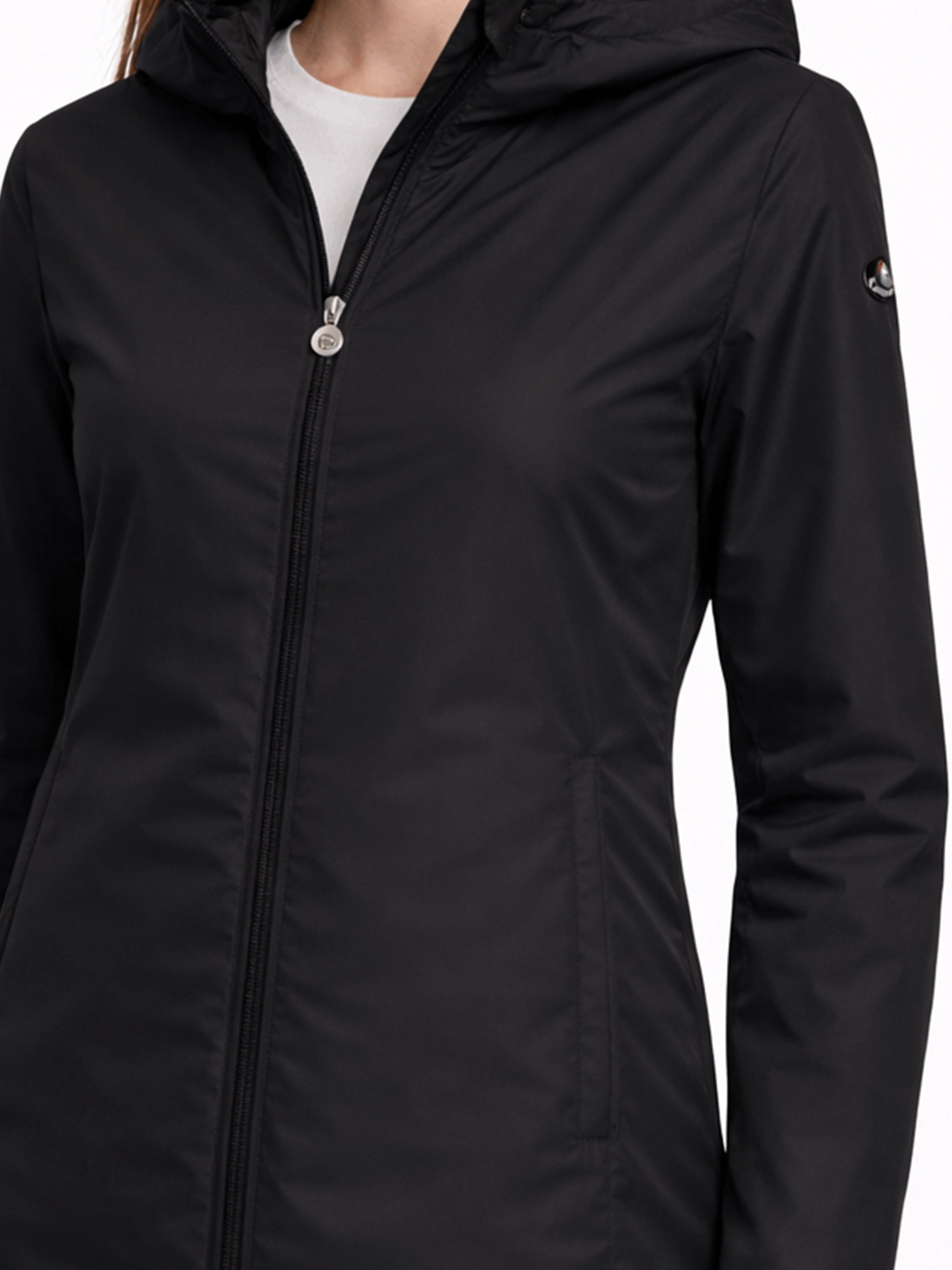 Aster Fitted Hooded Black Jacket
