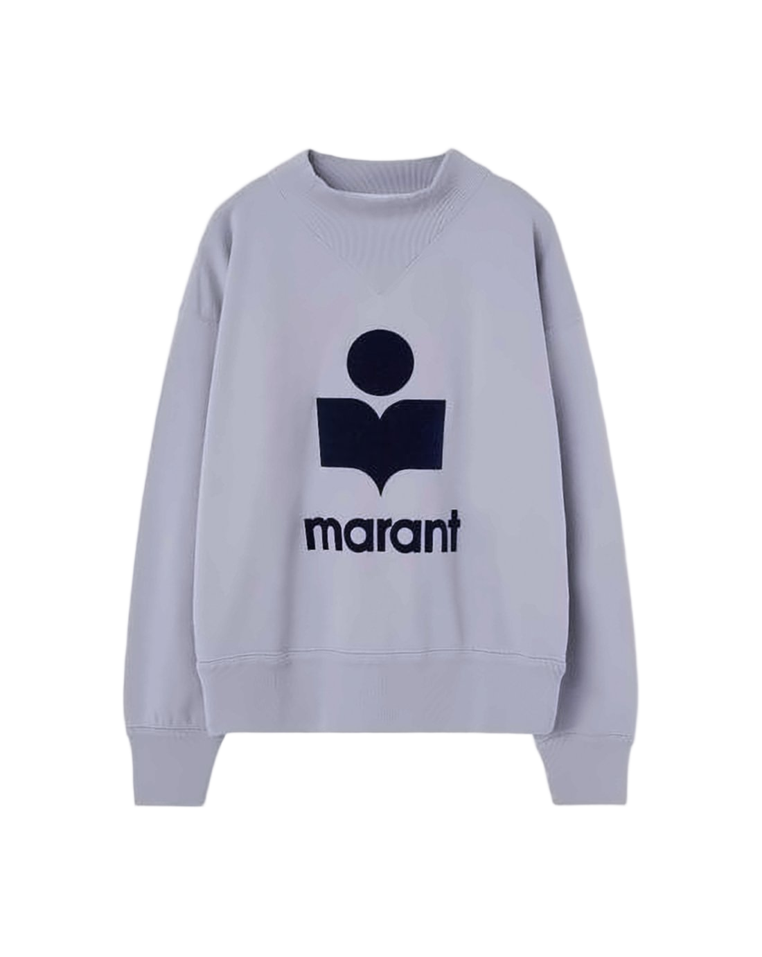 Relaxed-Fit Long-Sleeve Sweatshirt with Mock Neck