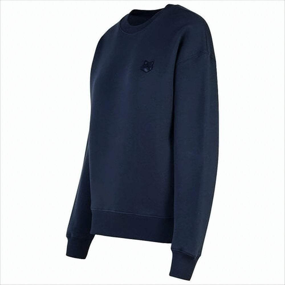 Long-Sleeve Cotton Top With Embroidered Fox Emblem