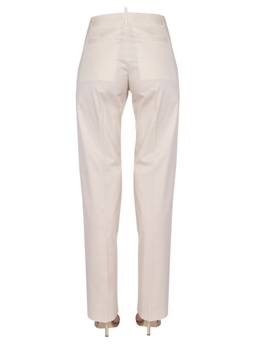 Tailored Straight Leg Pants With Hook