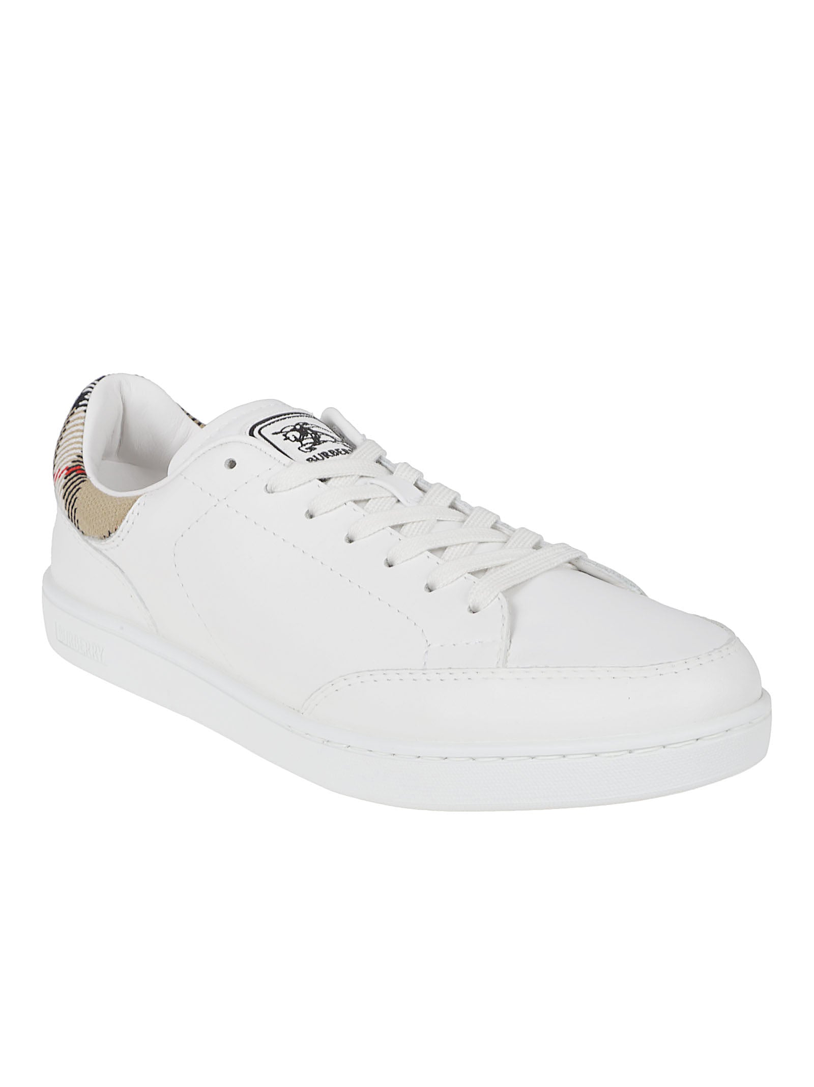 Low-Top White Leather Sneakers