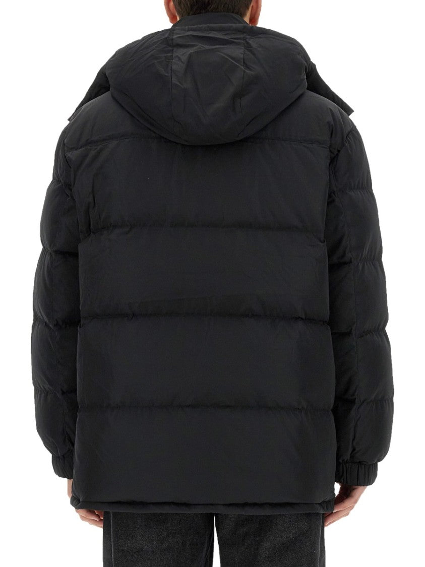 Oversized Puffy Jacket With High Collar