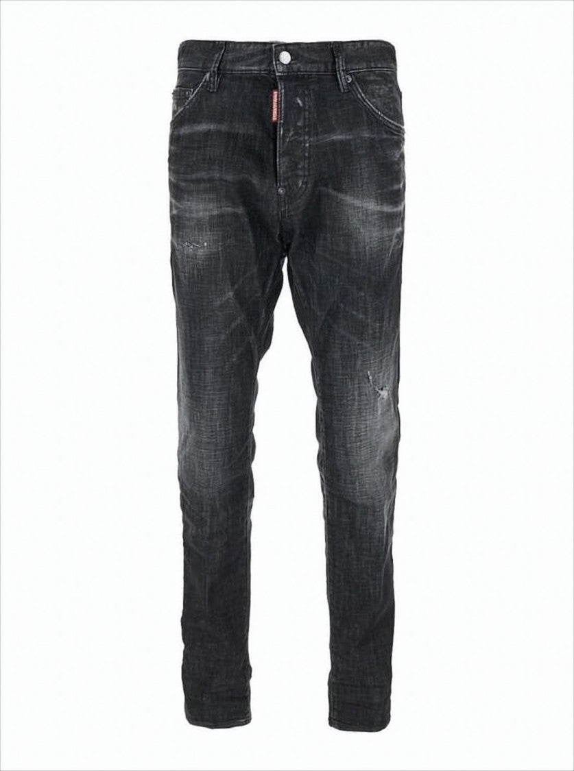 Distressed Slim Fit Denim Pants