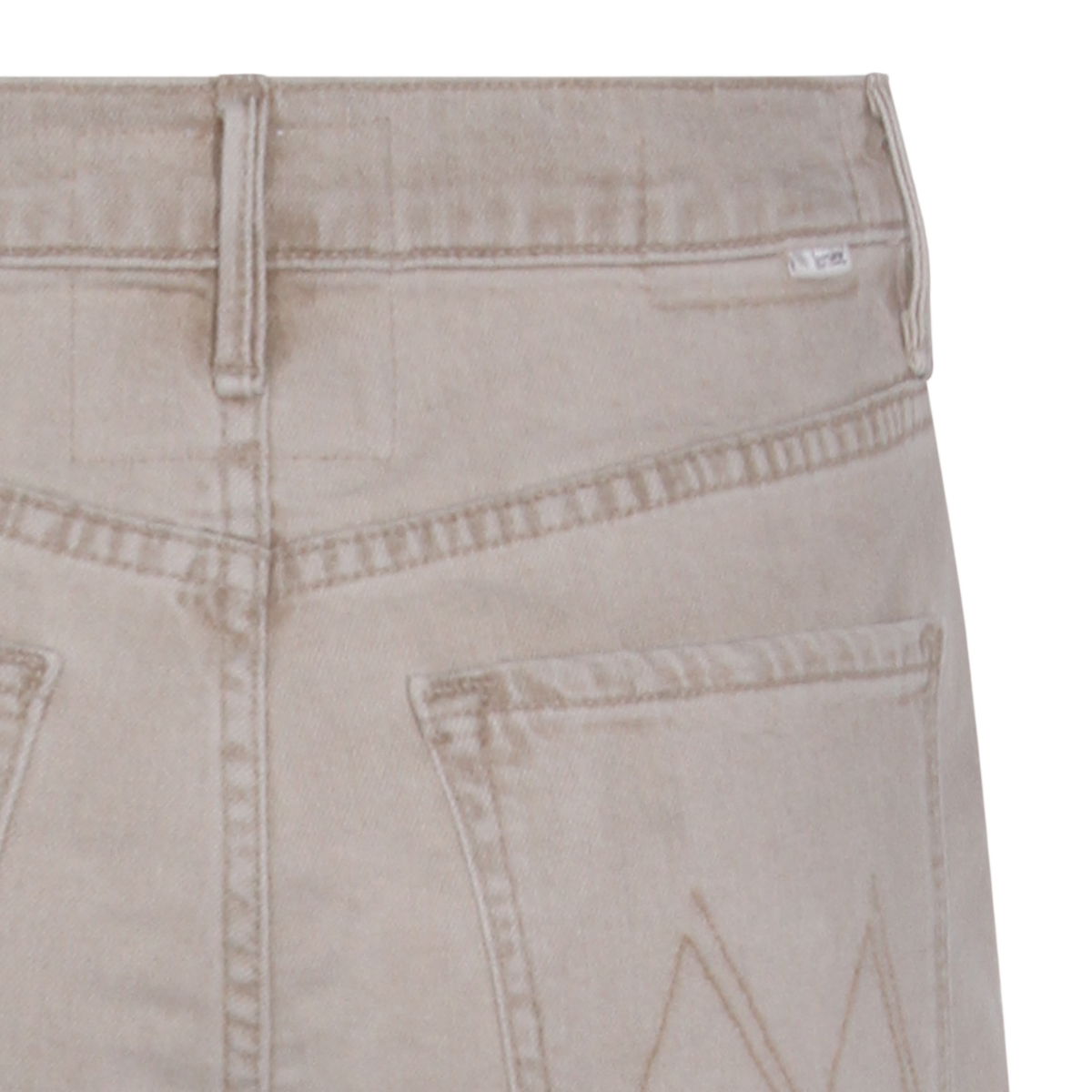 Proste beżowe dżinsy z denimu o minimalistycznym designie
