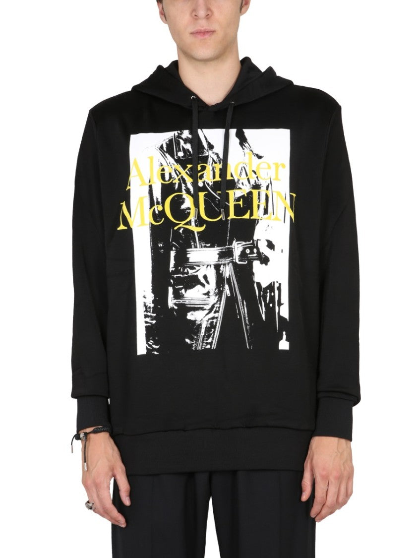 Atelier Print Sweatshirt With Drawstring Hood