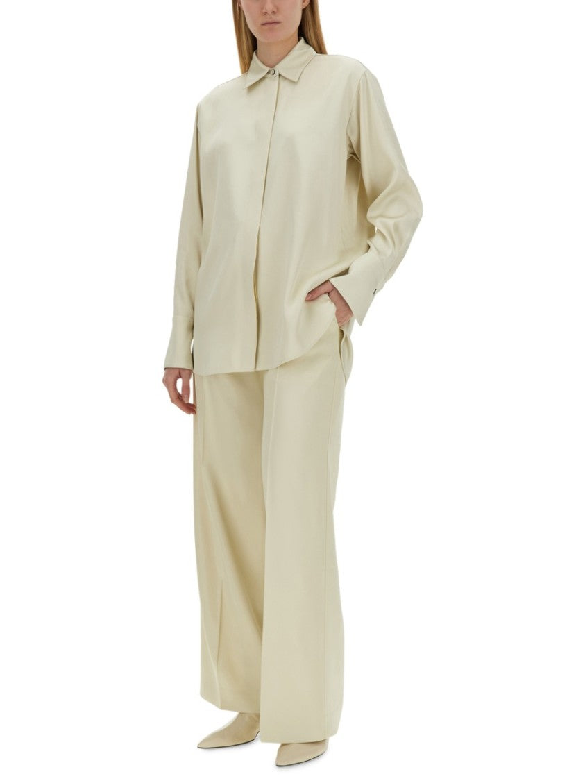High-Waisted Tailored Pants With Wide Legs