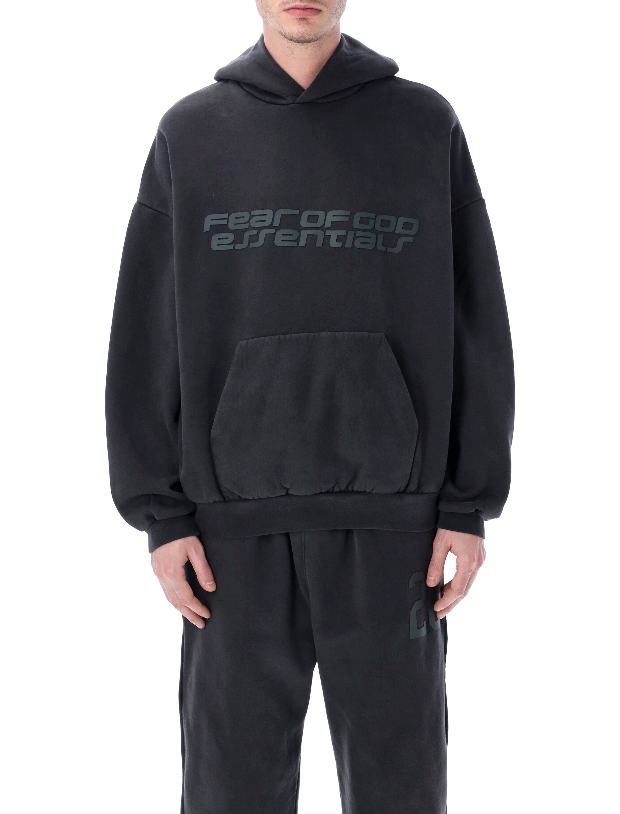 Essentials Black 90s Hoodie