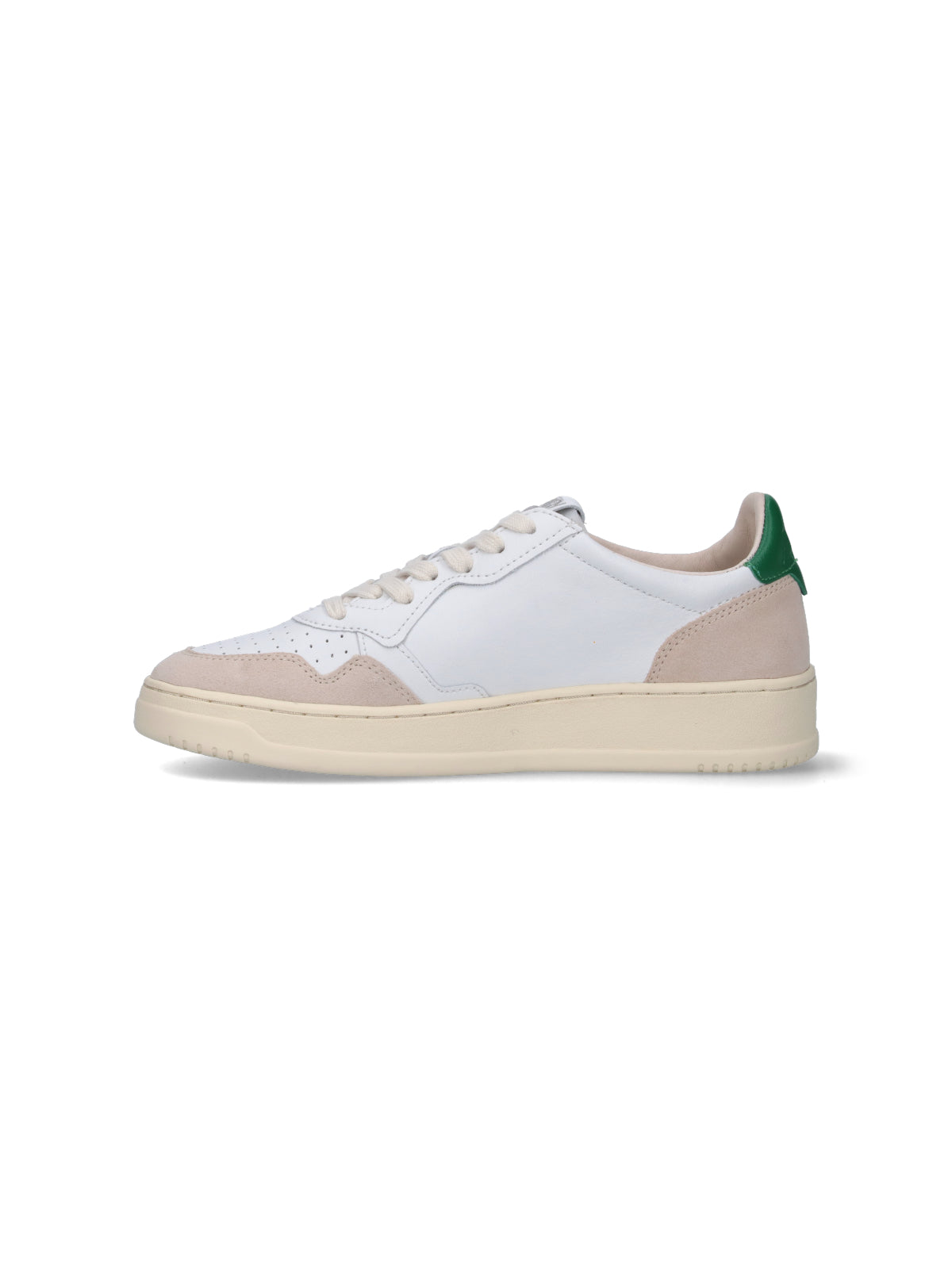 "Medalist" Low Sneakers, In White Leather