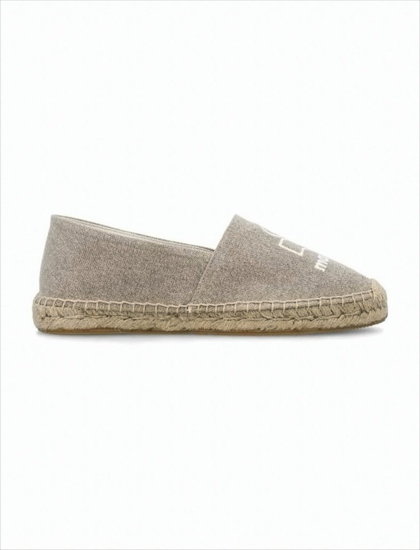 Natural Beige Canvas Slip-On Espadrille Sneakers