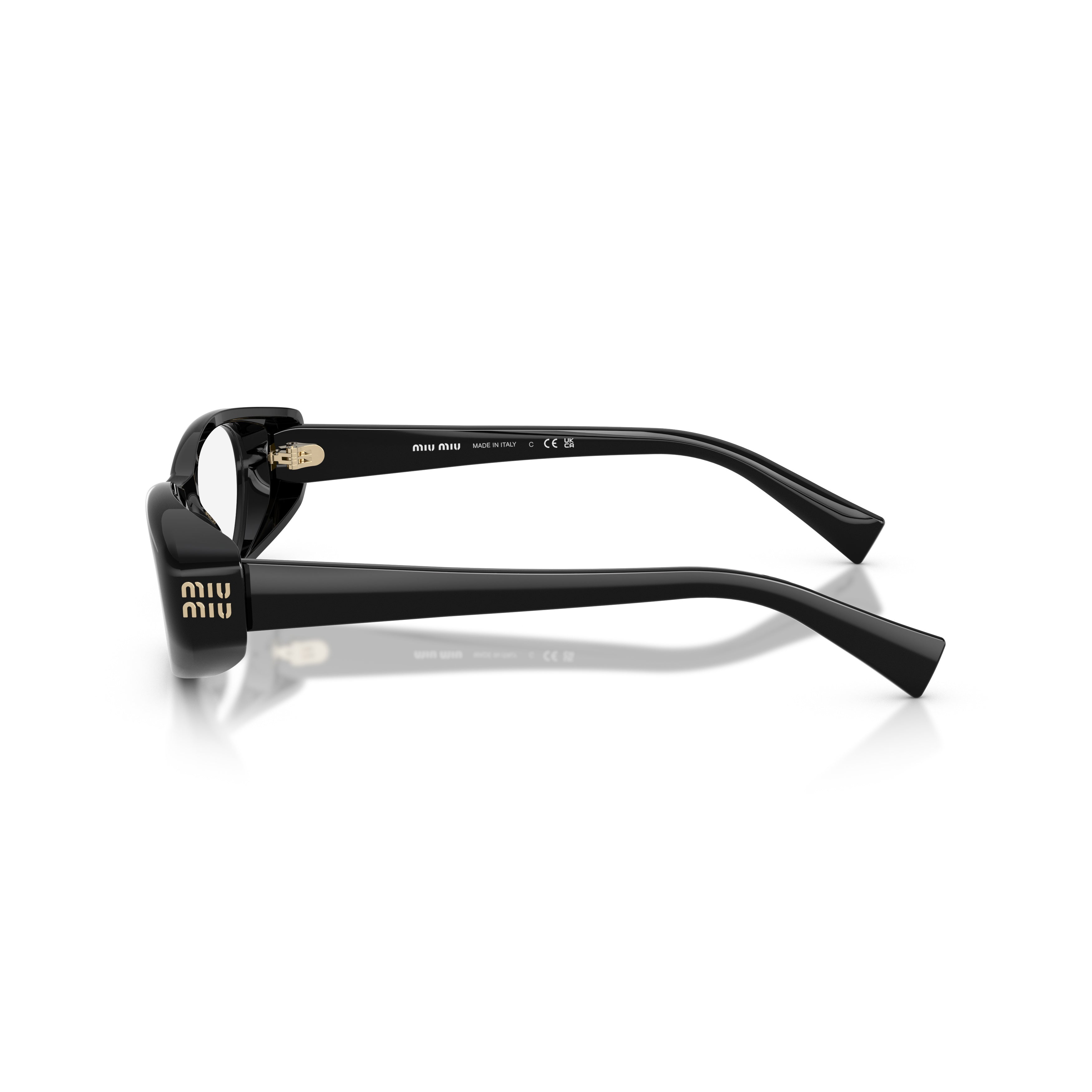 0mu 03zv Oval-Frame Black Acetate Sunglasses