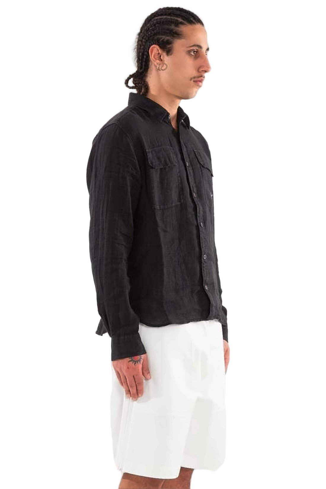 Relaxed Fit Long-Sleeve Linen Shirt