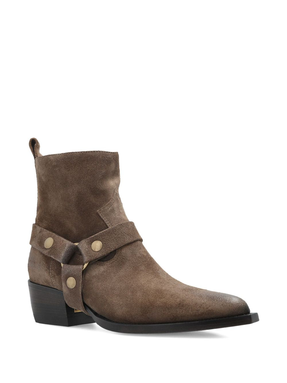 Ankle-Height Suede Boots