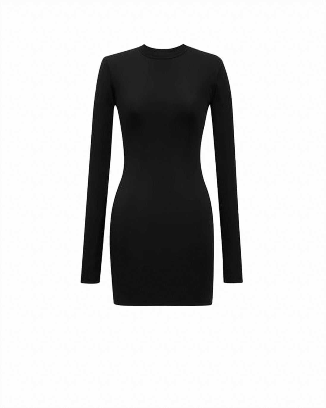 Form-Fitting Black Mini Dress