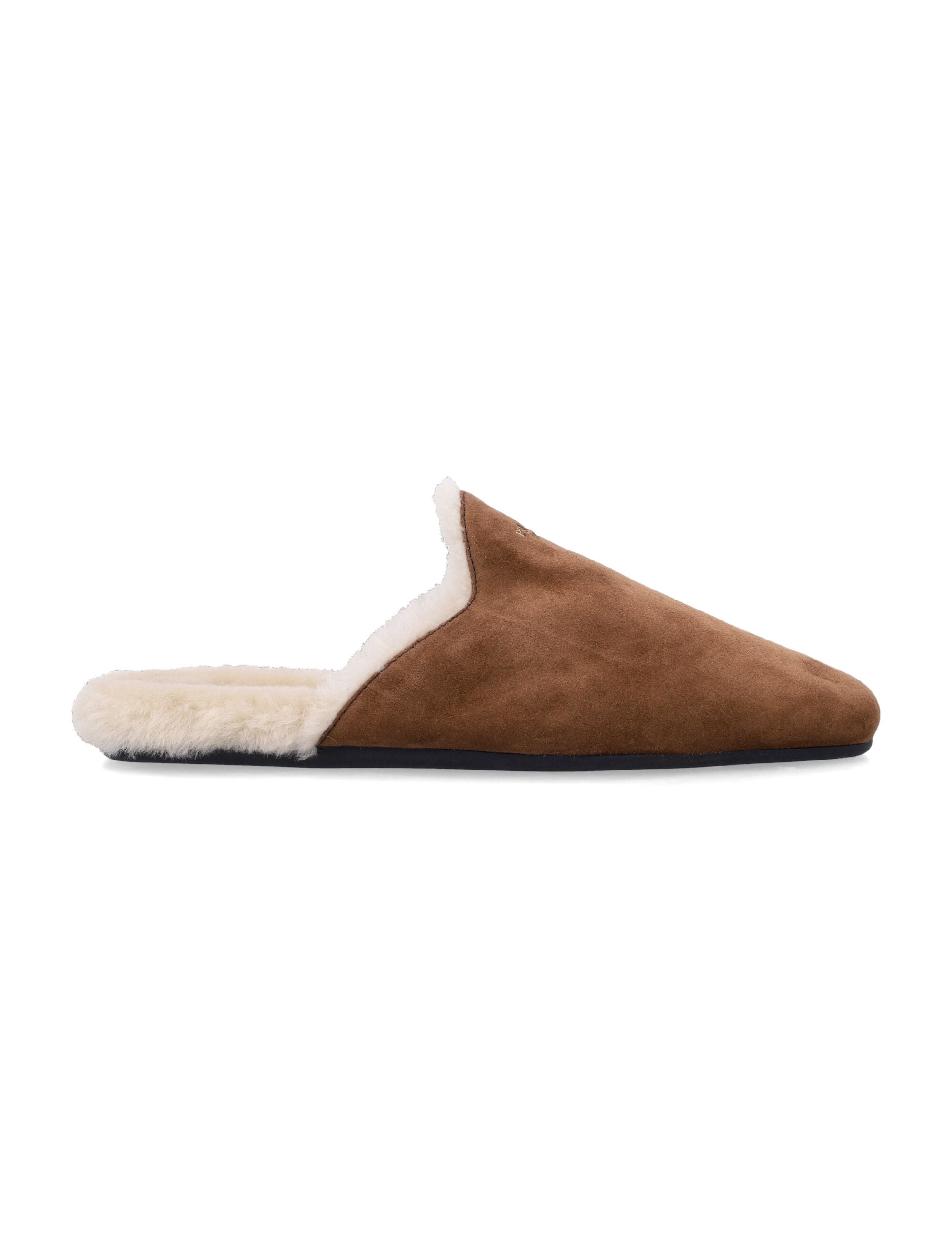 Suede Leather And Shearling Mules