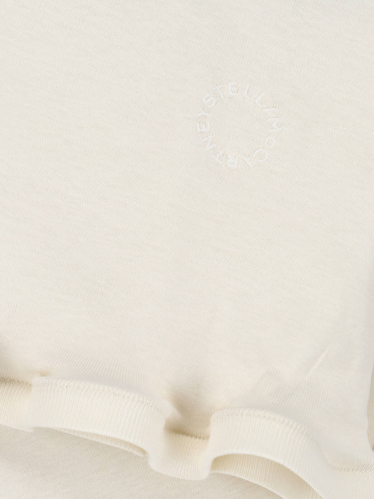 Cream Ruffle Hem Cotton Tank Top